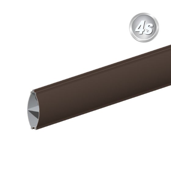 Alu Querlattenprofil 44 x 120 mm - Farbe: schokobraun, Länge: 300 cm, Höhe: 12 cm