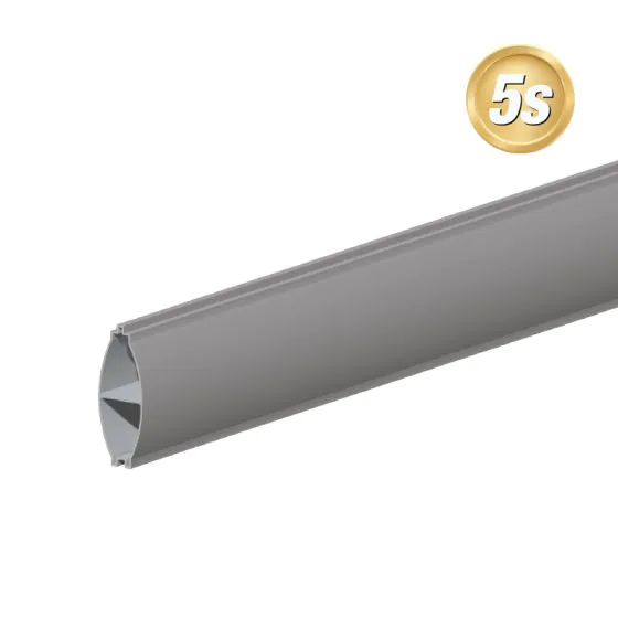 Alu Querlattenprofil 44 x 120 mm - Farbe: dunkelgrau 5S, Länge: 250 cm, Höhe: 12 cm