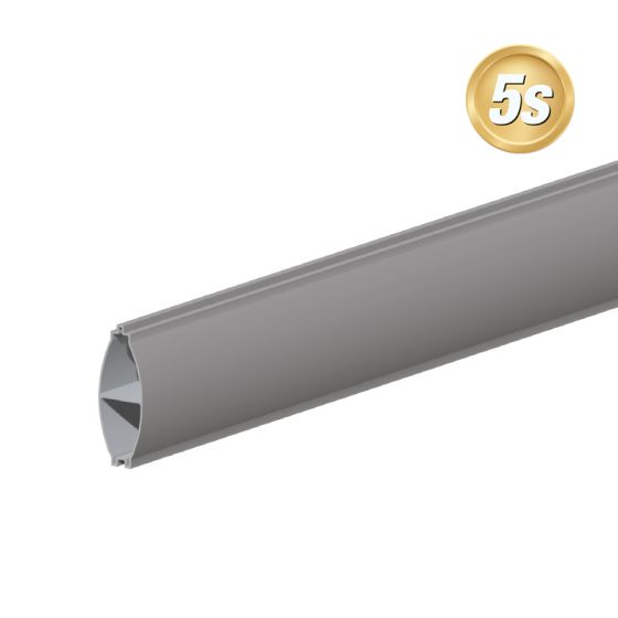 Alu Querlattenprofil 44 x 120 mm - Farbe: dunkelgrau 5S, Länge: 300 cm, Höhe: 12 cm