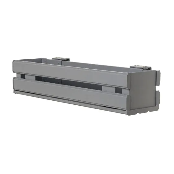 Aluminium Blumenkasten-Bausatz Mod. Liverpool – Farbe: grau (RAL 7047), max. Breite: 100 cm