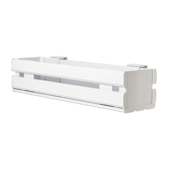 Aluminium Blumenkasten-Bausatz Mod. Liverpool – Farbe: weiß (RAL 9016), max. Breite: 100 cm