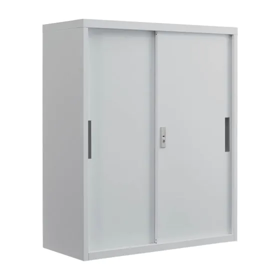 Büroschrank Mod. Elisa mit 2 versperrbaren Schiebetüren - Breite: 900 mm, Höhe: 1050 mm, Tiefe: 400 mm
