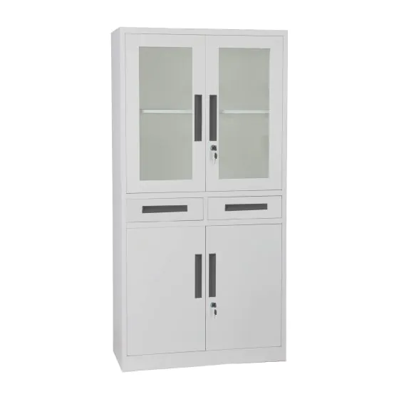 Büroschrank Mod. Elisa mit 4 versperrbaren Flügeltüren + 2 Schubladen - Breite: 900 mm, Höhe: 1850 mm, Tiefe: 400 mm