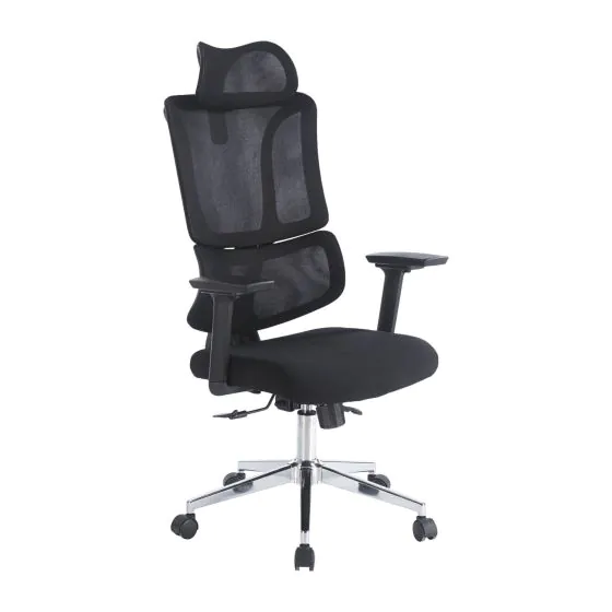Bürosessel Aurora - Abmessungen: 67 x 122-132 x 78 cm, Farbe: schwarz