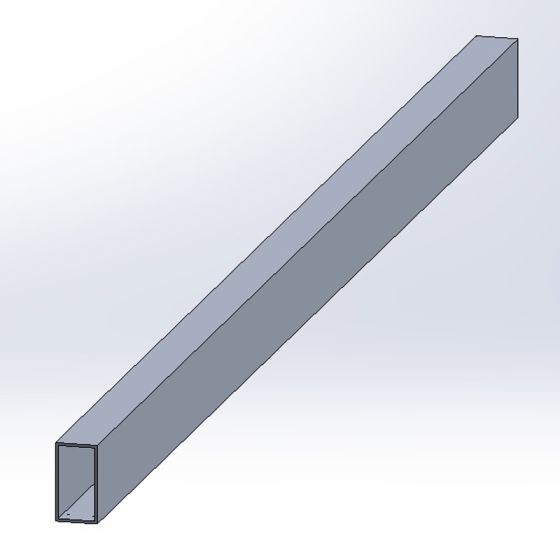 Aluminium Pfosten / Profil - Querschnitt: 150 x 80 mm, Länge: 2520 mm, Farbe: blank, Abverkauf Restposten