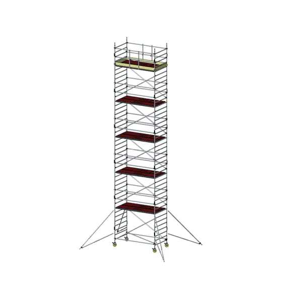 Alu Fahrgerüst Mod. E neue Norm MOBILE - Breite: 1,30 m - Gerüstl.: 2,50 m, Arbeitsh.: 12,30 m