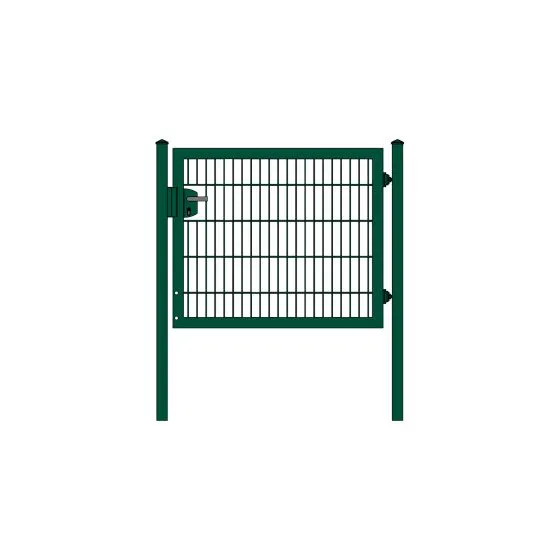 Rohrrahmenflügeltor 1-flügelig - Ausführung: grün beschichtet, Höhe: 103 cm, Durchgangslichte: 125 cm
