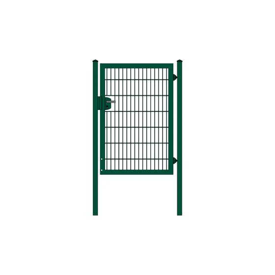 Rohrrahmenflügeltor 1-flügelig - Ausführung: grün beschichtet, Höhe: 143 cm, Durchgangslichte: 100 cm