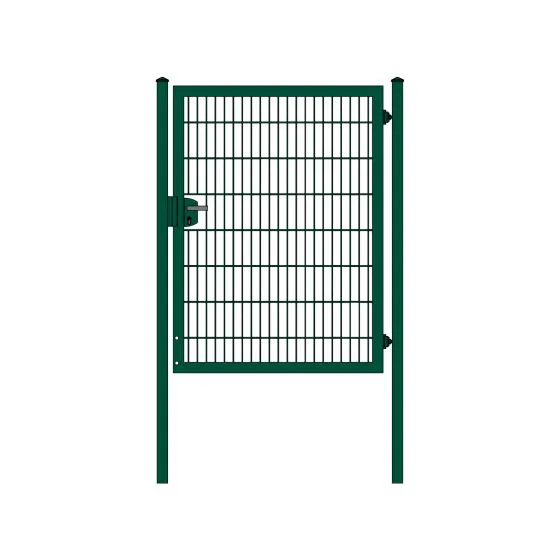 Rohrrahmenflügeltor 1-flügelig - Ausführung: grün beschichtet, Höhe: 163 cm, Durchgangslichte: 125 cm