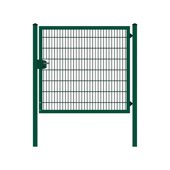 Rohrrahmenflügeltor 1-flügelig - Ausführung: grün beschichtet, Höhe: 163 cm, Durchgangslichte: 175 cm