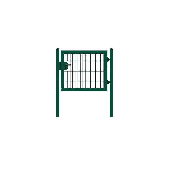Rohrrahmenflügeltor 1-flügelig - Ausführung: grün beschichtet, Höhe: 83 cm, Durchgangslichte: 100 cm