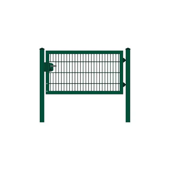 Rohrrahmenflügeltor 1-flügelig - Ausführung: grün beschichtet, Höhe: 83 cm, Durchgangslichte: 150 cm