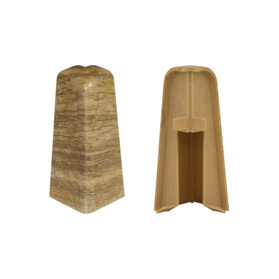 Außenecken für Sockelleiste - Modell: LENS Eiche Dekor, Maße: 60 x 17 mm, Stück: 2