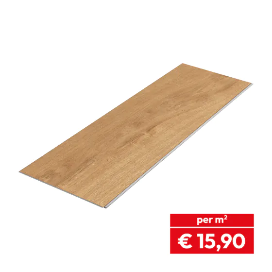 Laminatboden Clicksystem  - Modell: LENS Eiche Dekor, Abmessung: 1292 x 193 x 8 mm