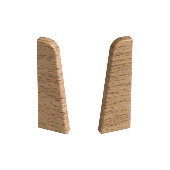 Endkappen für Sockelleiste - Modell: LENS Eiche Dekor, Maße: 60 x 17 mm, Stück: 2