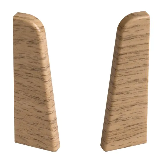 Endkappen für Sockelleiste - Modell: LENS Eiche Dekor, Maße: 60 x 17 mm, Stück: 2