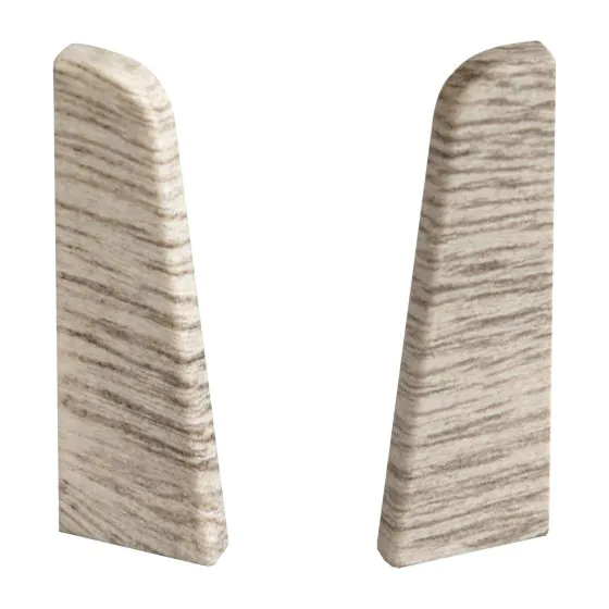 Endkappen für Sockelleiste - Modell: LILLE Eiche Dekor, Maße: 60 x 17 mm, Stück: 2