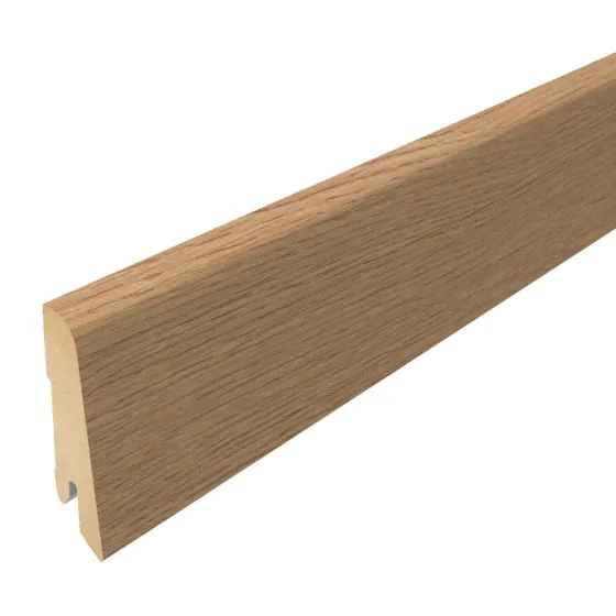 Sockelleiste für Laminatboden - Modell: LENS Eiche Dekor, Länge: 2400 mm, Höhe: 60 mm, Tiefe: 17 mm