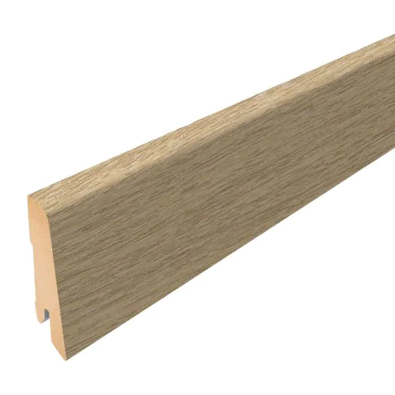 Sockelleiste für Laminatboden - Modell: MONACO Eiche Dekor, Länge: 2400 mm, Höhe: 60 mm, Tiefe: 17 mm