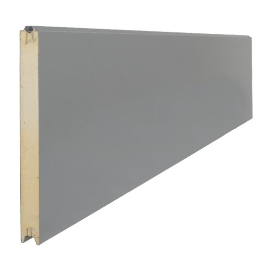 Sandwichpaneel Protect - Farbe: weißaluminium, Ausführung: beidseitig glatt, Länge: 250 cm, Höhe: 61 cm, Profilstärke: 3,9 cm