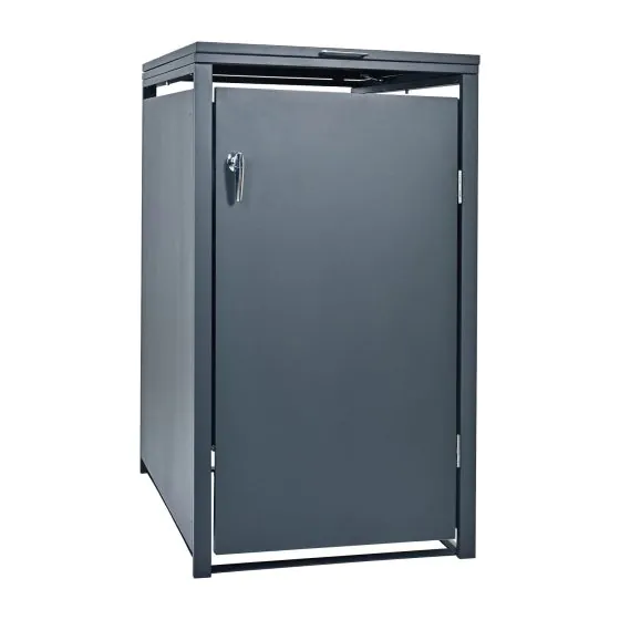 Mülltonnenbox 1-flügelig - Farbe: anthrazit, Breite: 66 cm, Höhe: 116 cm, Tiefe: 80 cm