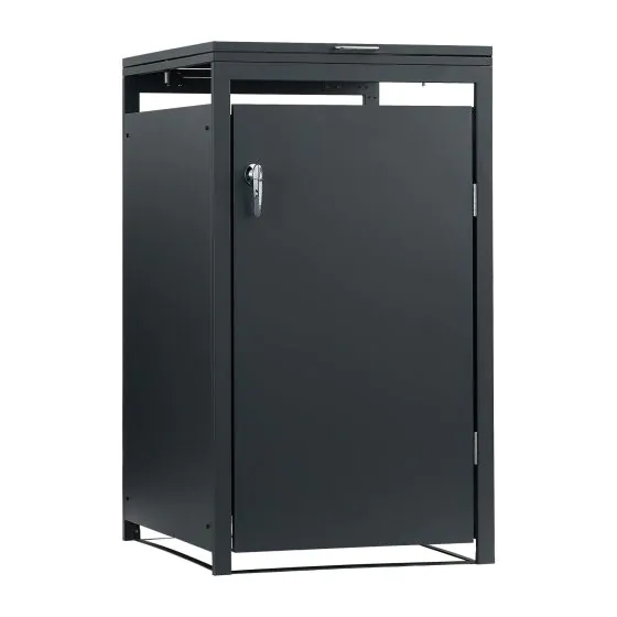 Mülltonnenbox Rosa 1-flügelig erweiterbar - Farbe: anthrazit, Breite: 68 cm, Höhe: 120 cm, Tiefe: 80 cm