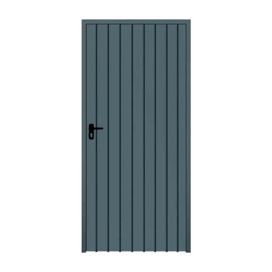 Stahl Nebeneingangstür 1-flügelig ohne Dämmung - Maße: 900 x 2000 mm (B x H), Farbe: anthrazit RAL 7016, Anschlag: außen rechts - DIN rechts