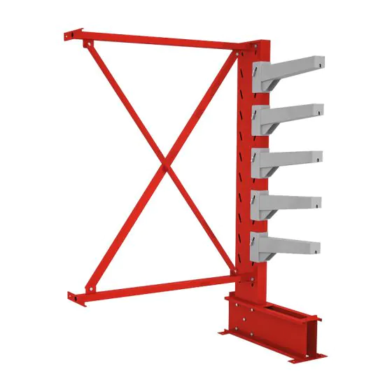Erweiterungsset für Kragarmregal Mod. Heavy - Höhe: 2003 mm, Breite: 1350 mm, Tiefe gesamt: 830 mm, Armlänge: 500 mm