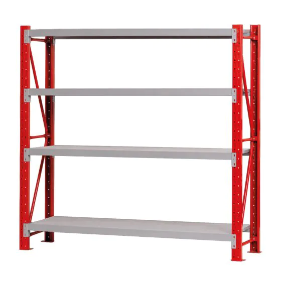 Schwerlastregal Mod. Industrie - Höhe: 2000 mm, Breite: 2005 mm, Tiefe: 500 mm