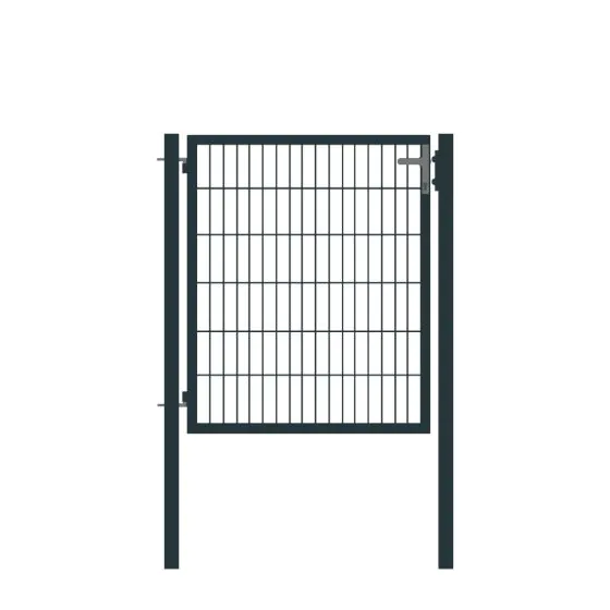 Rohrrahmentor Basic 1-flügelig - Ausführung: anthrazit beschichtet, Höhe: 123 cm, Durchgangslichte: ca. 87 cm