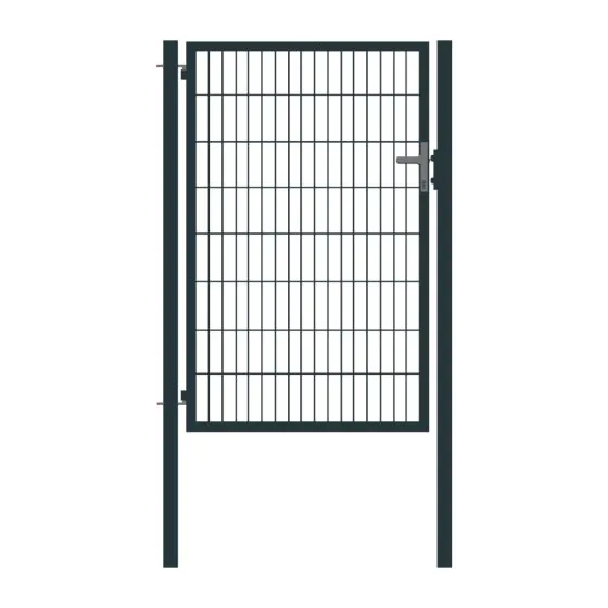 Rohrrahmentor Basic 1-flügelig - Ausführung: anthrazit beschichtet, Höhe: 163 cm, Durchgangslichte: ca. 87 cm