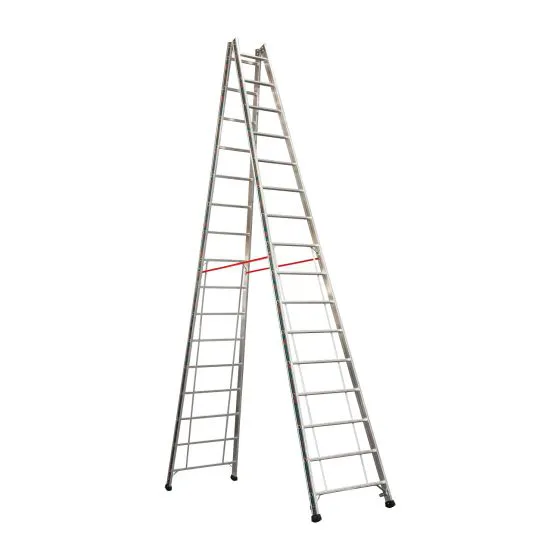 Alu-Sprossen Stehleiter Mod. S305 - Sprossenanzahl: 2 x 16, Länge: 4,65 m