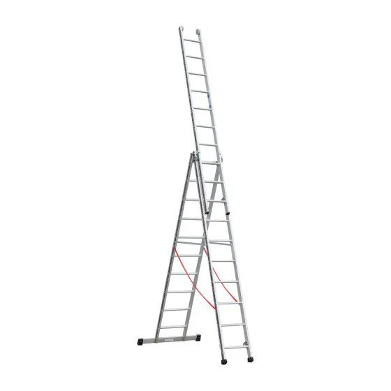 Euro-Profi Mehrzweckleiter 3-tlg. Mod. S307 - Sprossenanzahl: 3 x 10, max. Arbeitshöhe: 8,15 m