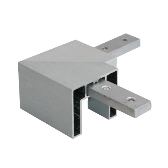 Eckverbinder Aluminium - für Handlauf: 40 x 35 mm