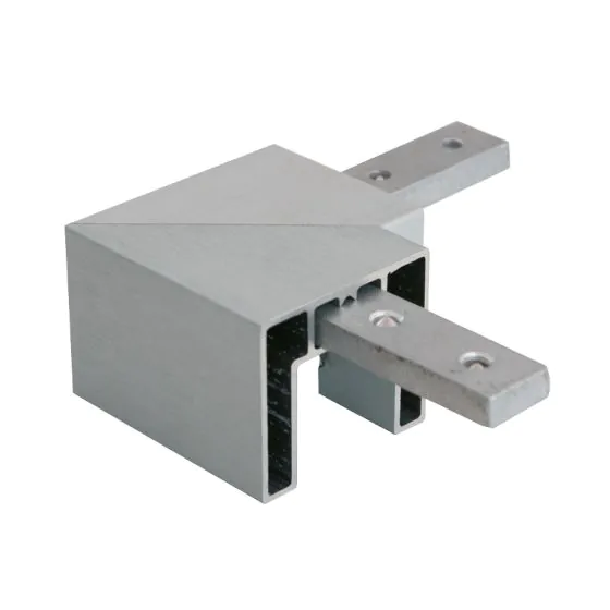 Eckverbinder Aluminium - für Handlauf: 40 x 35 mm
