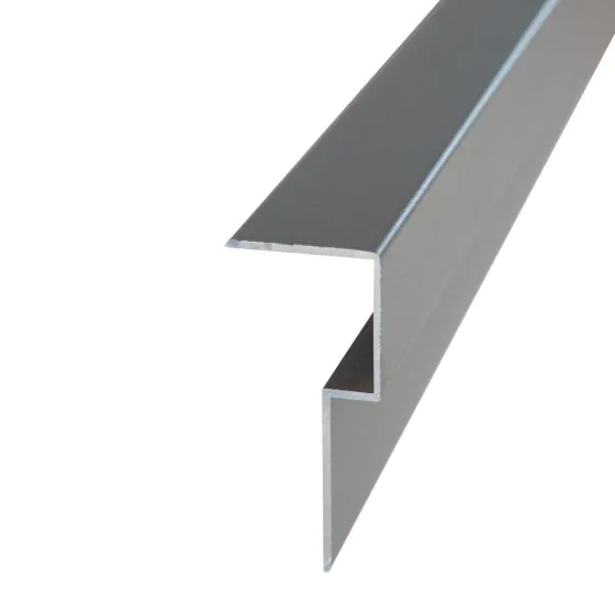 Abschluss Terrassendiele Aluminium - Länge: 3000 mm, Querschnitt: 69 x 30 mm, Farbe: dunkelgrau