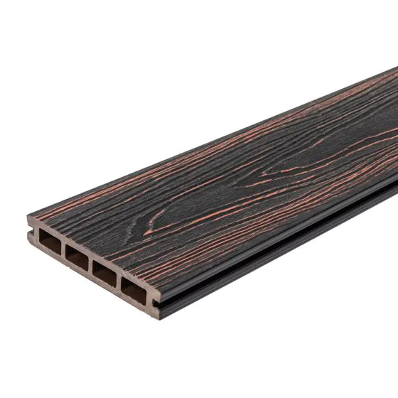 Terrassendielen WPC - Länge: 2900 mm, Querschnitt: 140 x 25 mm, Farbe: rotschwarz