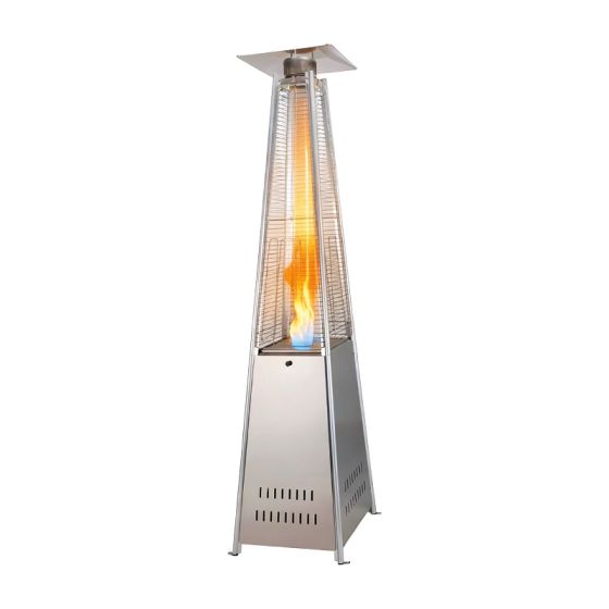 Terrassenstrahler CARO ES - Material: Edelstahl, Länge: 495 mm, Breite: 495 mm, Höhe: 2270 mm, Leistung: bis zu 13 kW
