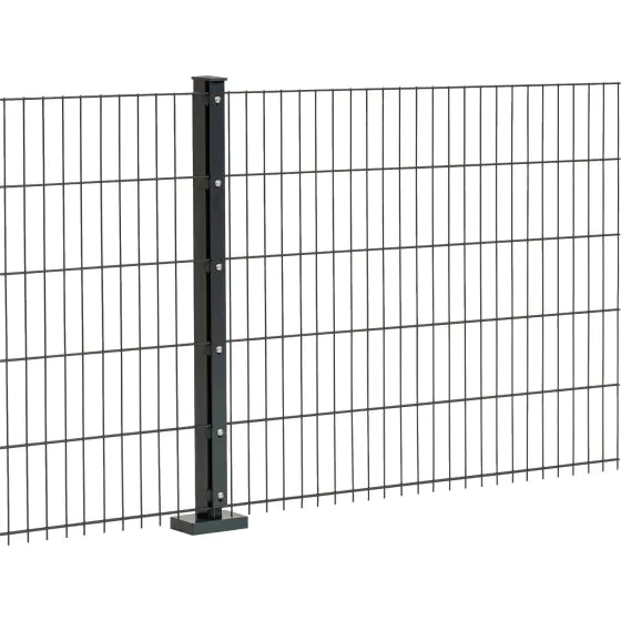 Doppelstabmattenzaun David 6/5/6 mm - Ausführung: anthrazit beschichtet, Höhe: 83 cm, Länge: 251 cm