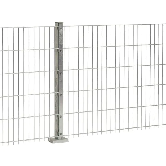 Doppelstabmattenzaun David 6/5/6 mm - Ausführung: verzinkt, Höhe: 43 cm, Länge: 251 cm