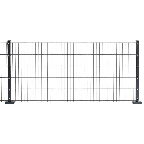 Doppelstabmattenzaun Goliath 8/6/8 mm - Ausführung: anthrazit beschichtet, Höhe: 243 cm, Länge: 251 cm