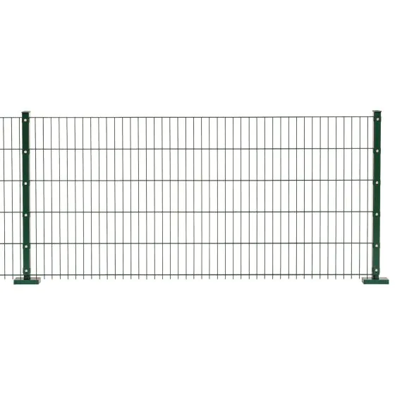 Doppelstabmattenzaun Goliath 8/6/8 mm - Ausführung: grün beschichtet, Höhe: 203 cm, Länge: 251 cm