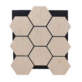 Akustikpaneele mit Hexagon - Modell: Eiche hell, Maße: 810 x 661 x 18 mm, Stück: 4, Packungsinhalt: ca. 2,14 m²