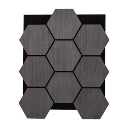 Akustikpaneele mit Hexagon - Modell: Eiche hell, Maße: 810 x 661 x 18 mm, Stück: 4, Packungsinhalt: ca. 2,14 m²