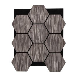 Akustikpaneele mit Hexagon - Modell: Grau meliert, Maße: 810 x 661 x 18 mm, Stück: 4, Packungsinhalt: ca. 2,14 m²