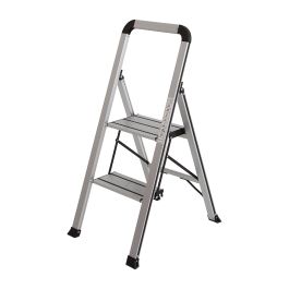 Alu Klapptritt Mod. KLT - Stufenanzahl: 2, Standhöhe: 48 cm