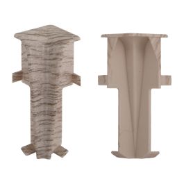 Innenecken für Sockelleiste - Modell: LILLE Eiche Dekor, Maße: 60 x 17 mm, Stück: 2