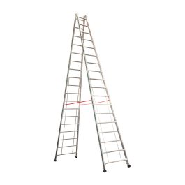 Alu-Sprossen Stehleiter Mod. S305 - Sprossenanzahl: 2 x 18, Länge: 5,20 m