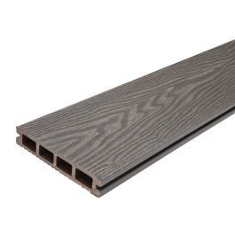 Terrassendielen WPC - Länge: 2900 mm, Querschnitt: 140 x 25 mm, Farbe: Holzoptik dunkel