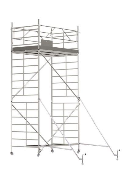 Alu-Fahrgerüst 2. Wahl, Breite: 1,50 m, Länge: 2,50 m - Gerüsth.: 5,60 m